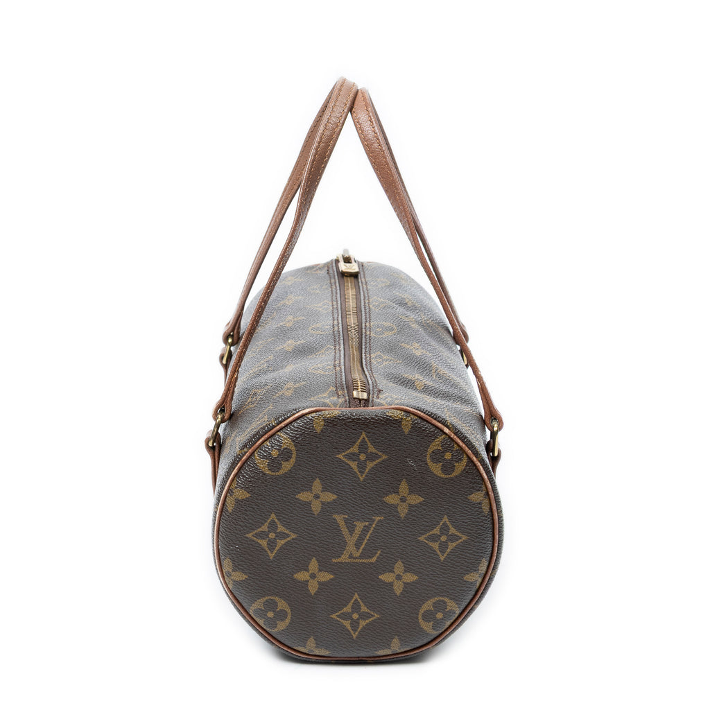 Handbag Papillon 26 Brown Monogram Canvas
