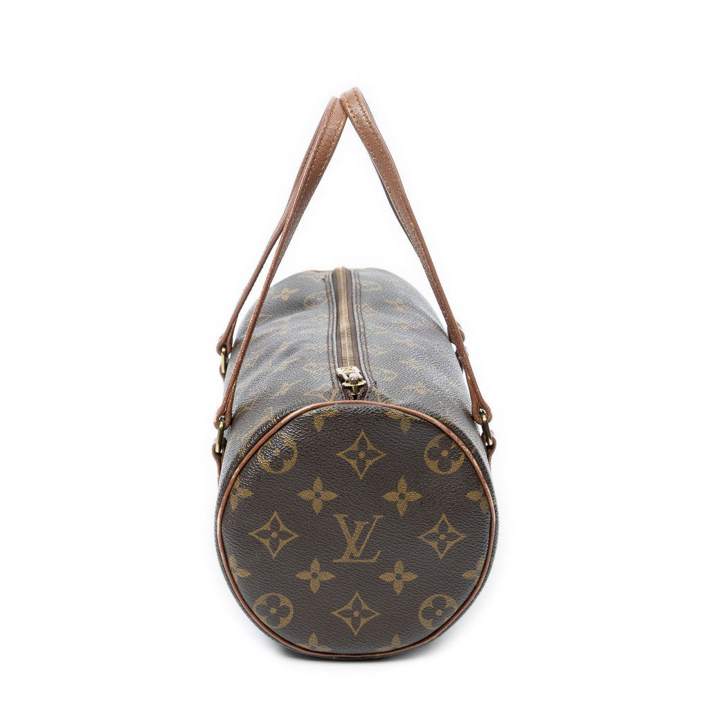Handbag Papillon 26 Brown Monogram Canvas