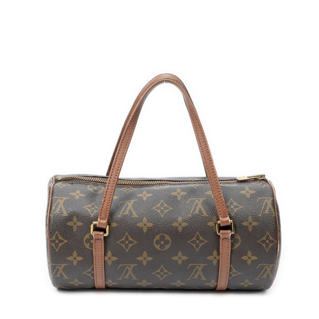 Handbag Papillon 26 Brown Monogram Canvas