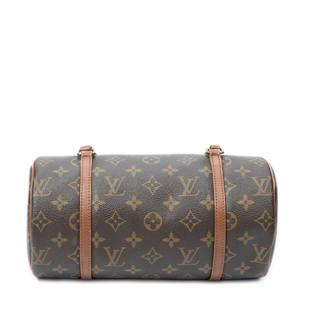 Handbag Papillon 26 Brown Monogram Canvas