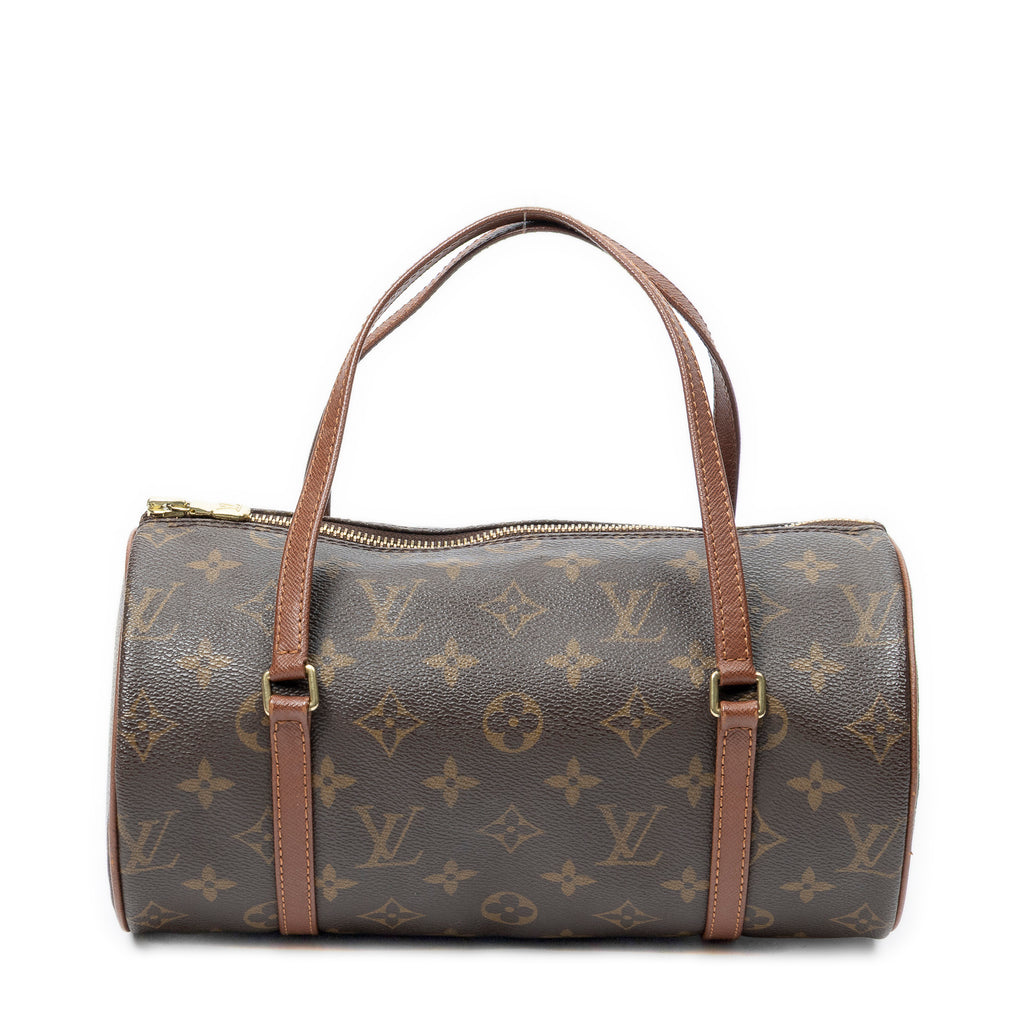 Handbag Papillon 26 Brown Monogram Canvas