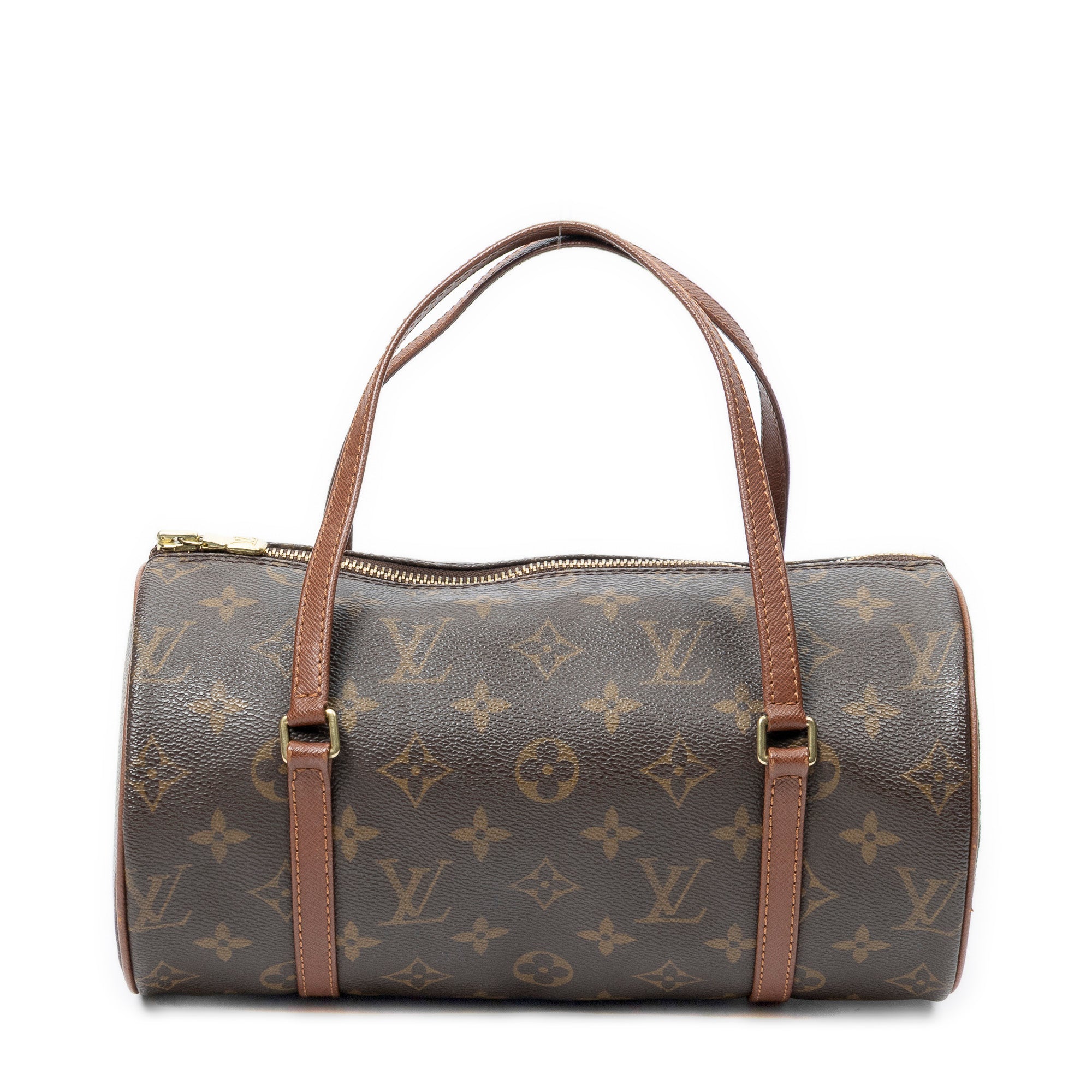 Handbag Papillon 26 Brown Monogram Canvas