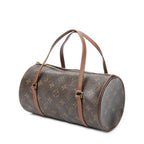 Handbag Papillon 26 Brown Monogram Canvas