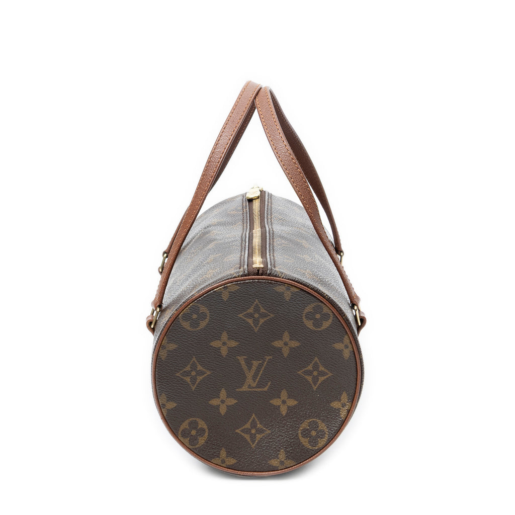 Handbag Papillon 26 Brown Monogram Canvas
