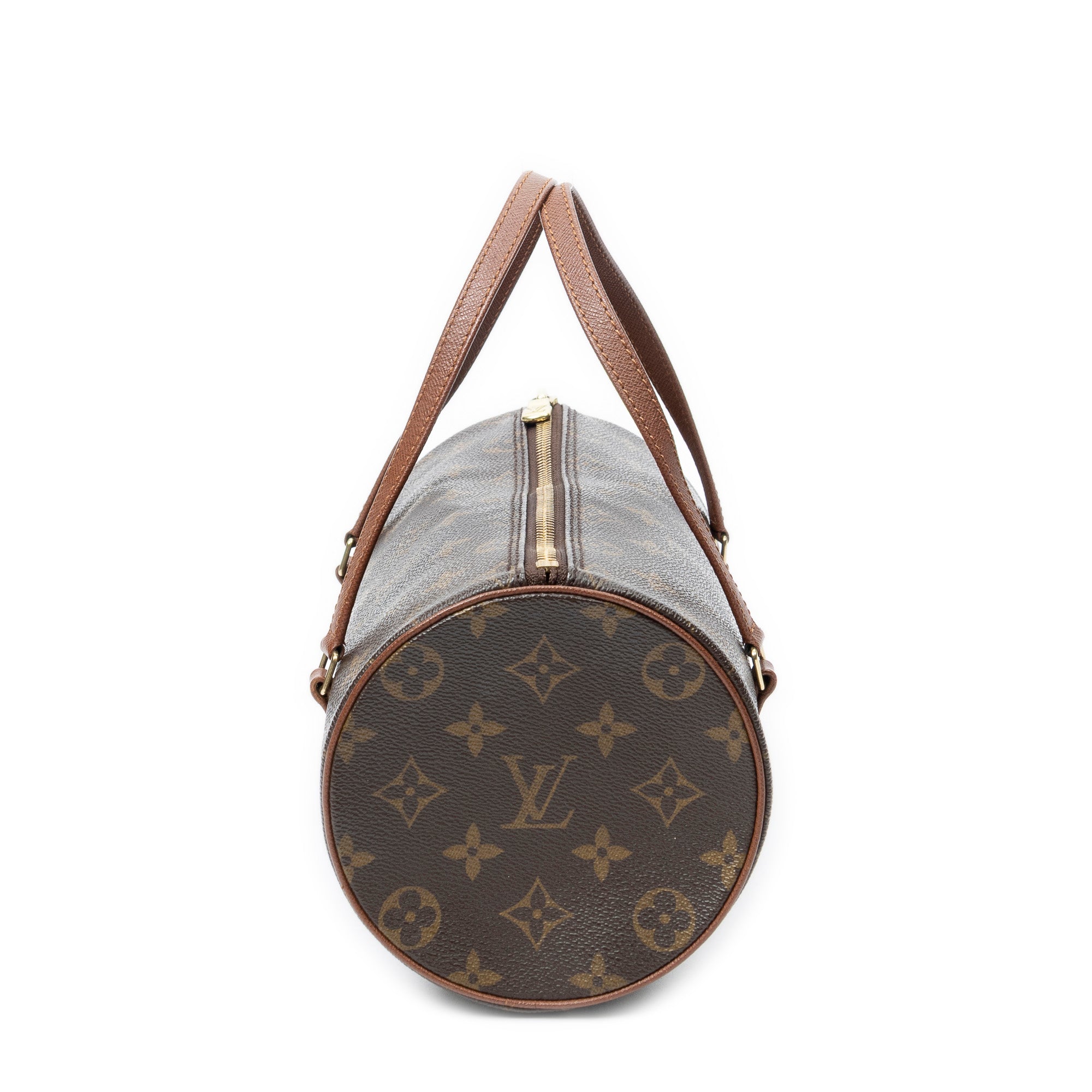Handbag Papillon 26 Brown Monogram Canvas