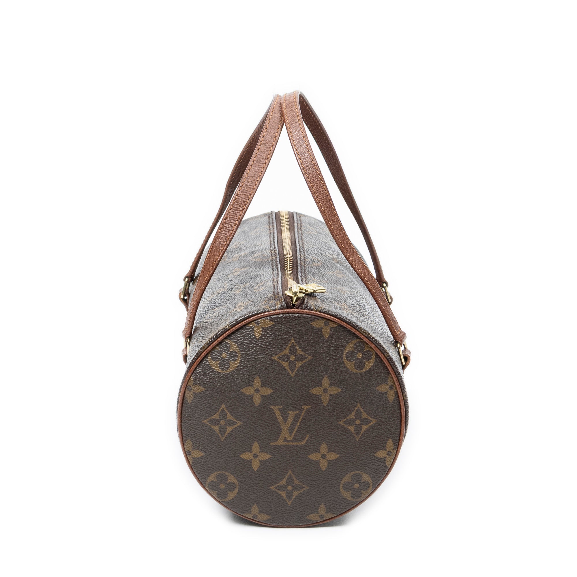 Handbag Papillon 26 Brown Monogram Canvas