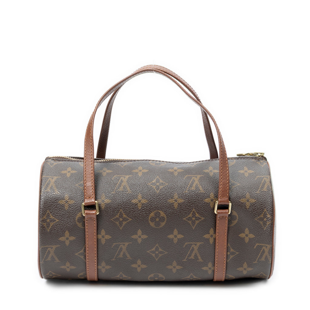 Handbag Papillon 26 Brown Monogram Canvas