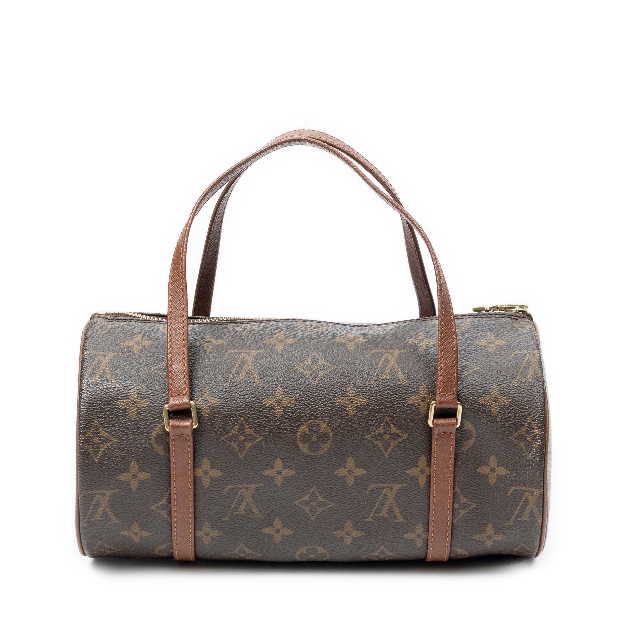Handbag Papillon 26 Brown Monogram Canvas