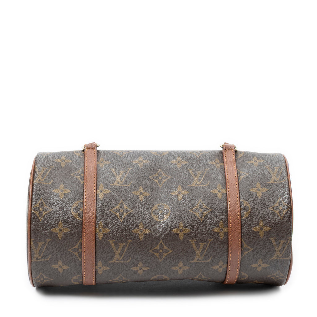 Handbag Papillon 26 Brown Monogram Canvas
