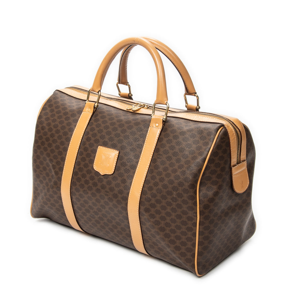 Travel Bag Vintage Medium Travel Boston Beige Macadam Coated Canvas