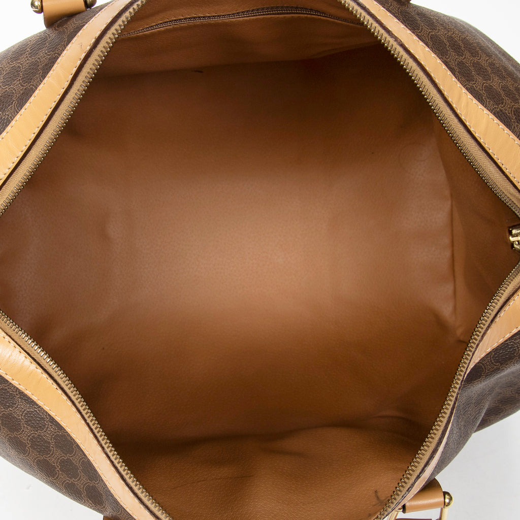 Travel Bag Vintage Medium Travel Boston Beige Macadam Coated Canvas