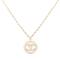 Necklace CC Faux Pearl Round Pendant Necklace Gold Gold Plated