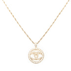 Necklace CC Faux Pearl Round Pendant Necklace Gold Gold Plated