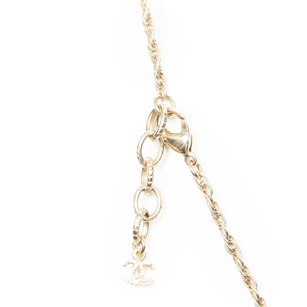 Necklace CC Faux Pearl Round Pendant Necklace Gold Gold Plated