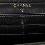 Wallet CC Zip Around Wallet Black Quilted Lambskin Leather