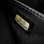 Wallet CC Zip Around Wallet Black Quilted Lambskin Leather
