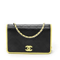 Shoulder Bag CC Wallet on Chain Lime Green Quilted Lambskin Leather