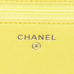 Shoulder Bag CC Wallet on Chain Lime Green Quilted Lambskin Leather