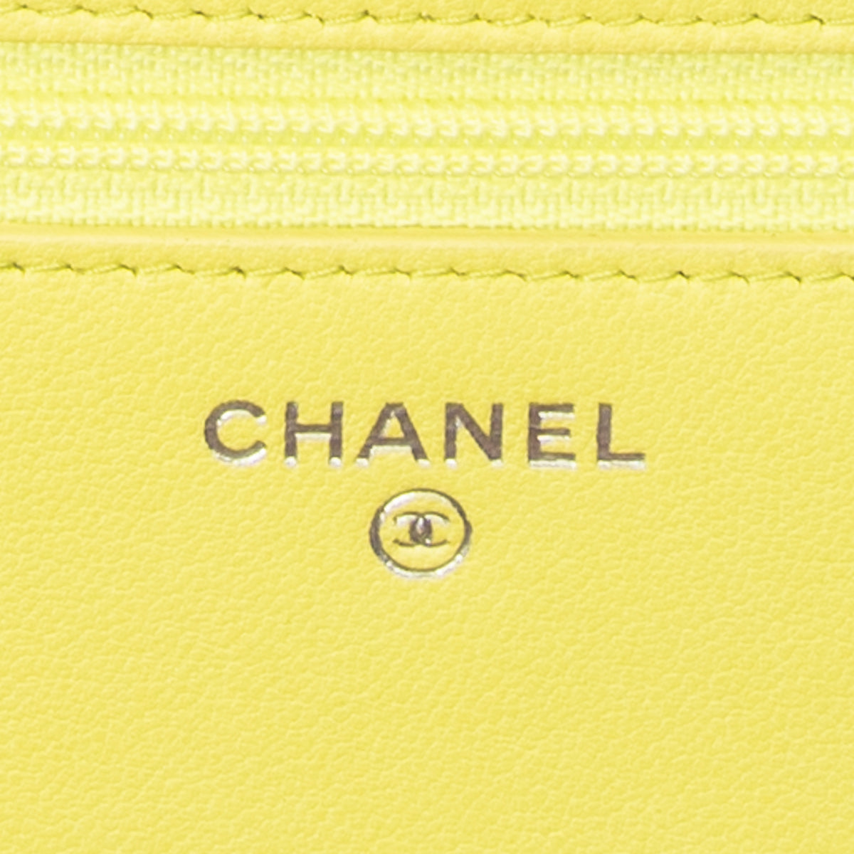 Shoulder Bag CC Wallet on Chain Lime Green Quilted Lambskin Leather