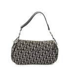 Shoulder Bag Double Saddle Bag Black Diorissimo Canvas
