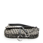 Shoulder Bag Double Saddle Bag Black Diorissimo Canvas