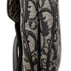 Shoulder Bag Double Saddle Bag Black Diorissimo Canvas