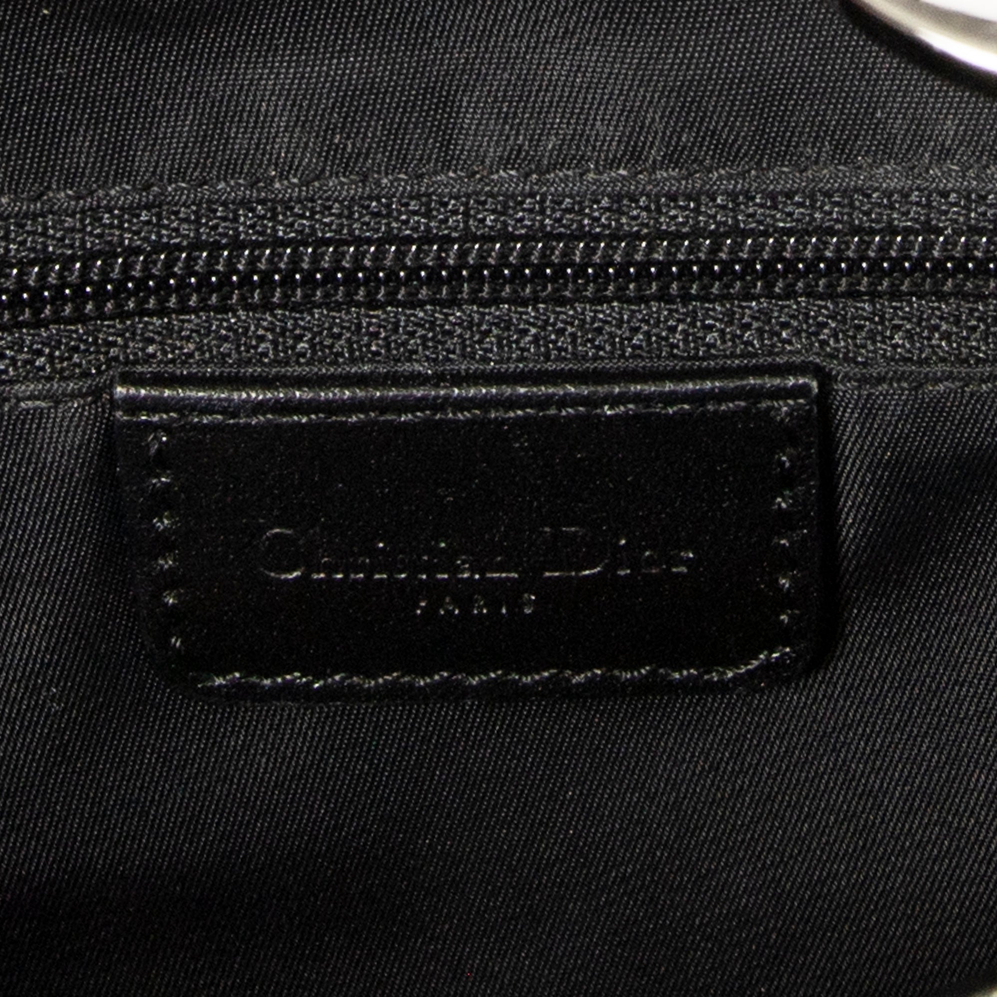 Shoulder Bag Double Saddle Bag Black Diorissimo Canvas