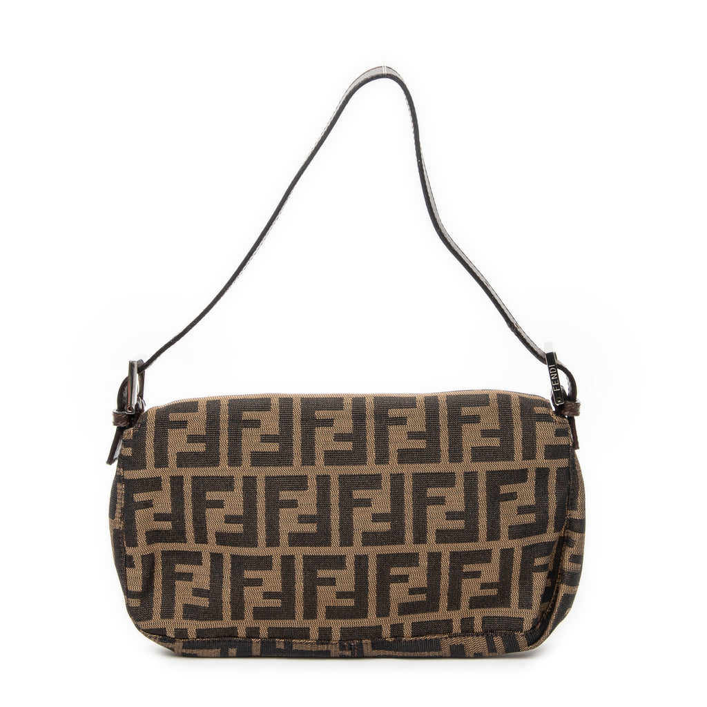 Shoulder Bag Baguette Brown Zucca Canvas