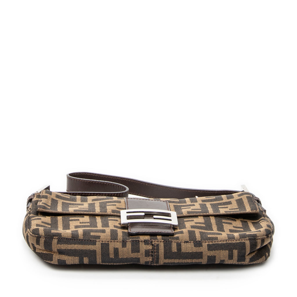 Shoulder Bag Baguette Brown Zucca Canvas