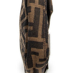 Shoulder Bag Baguette Brown Zucca Canvas