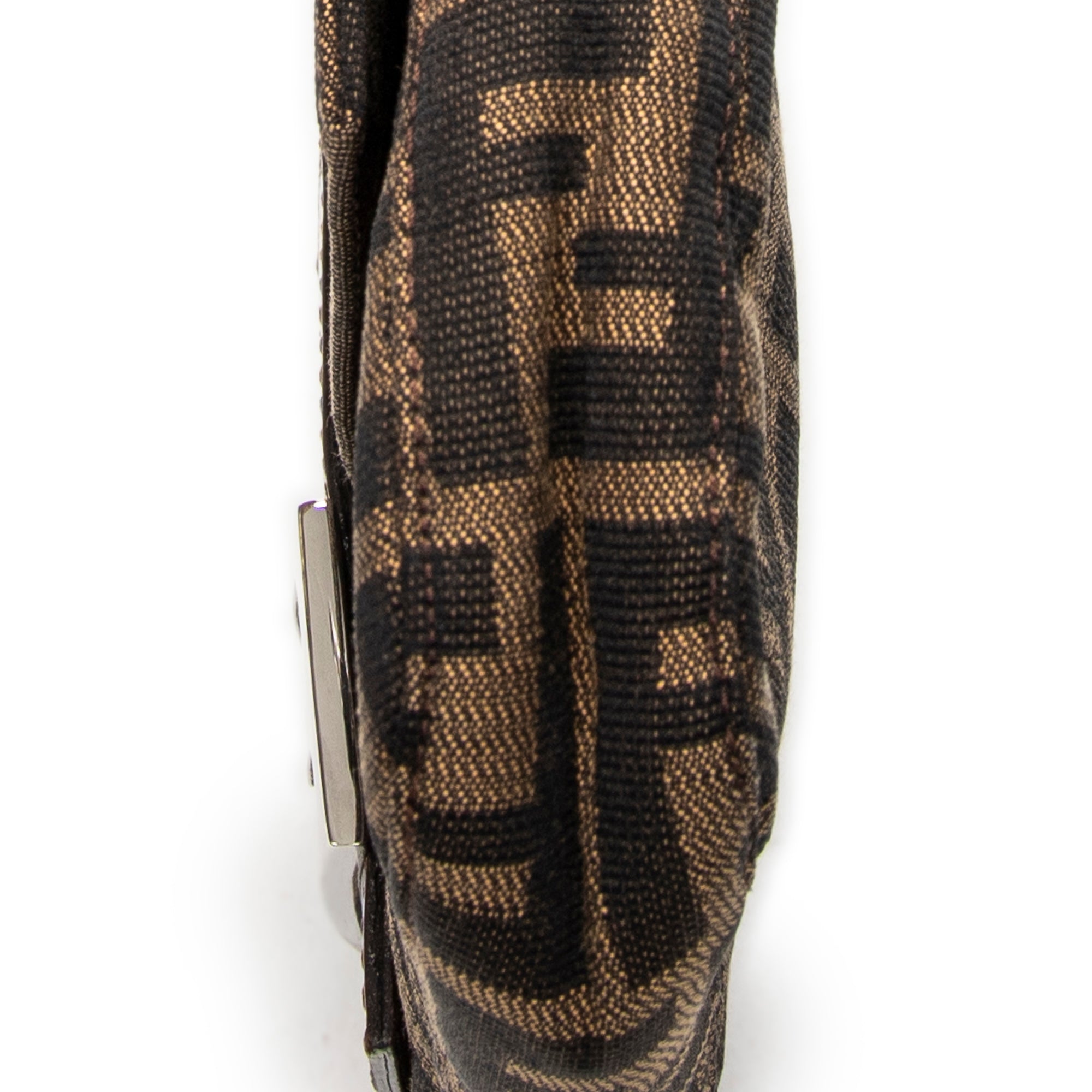 Shoulder Bag Baguette Brown Zucca Canvas