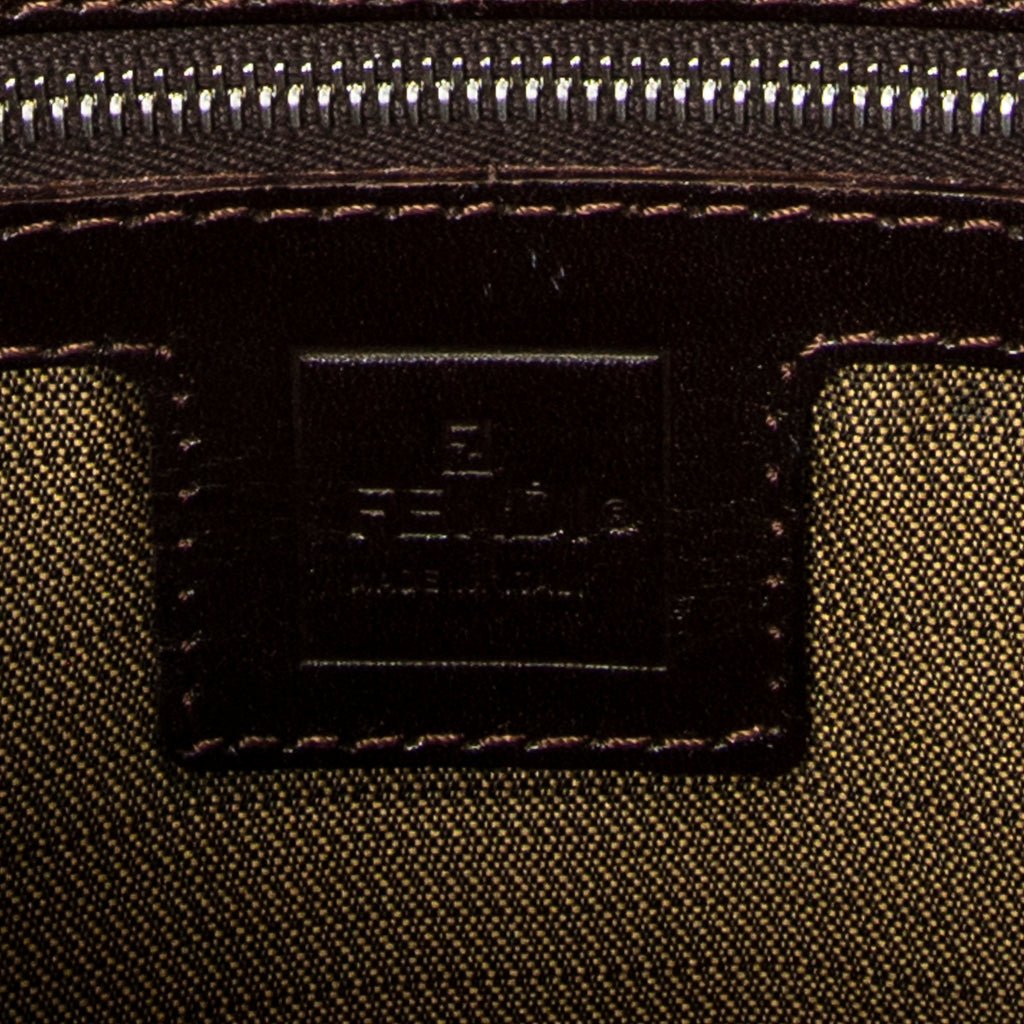 Shoulder Bag Baguette Brown Zucca Canvas