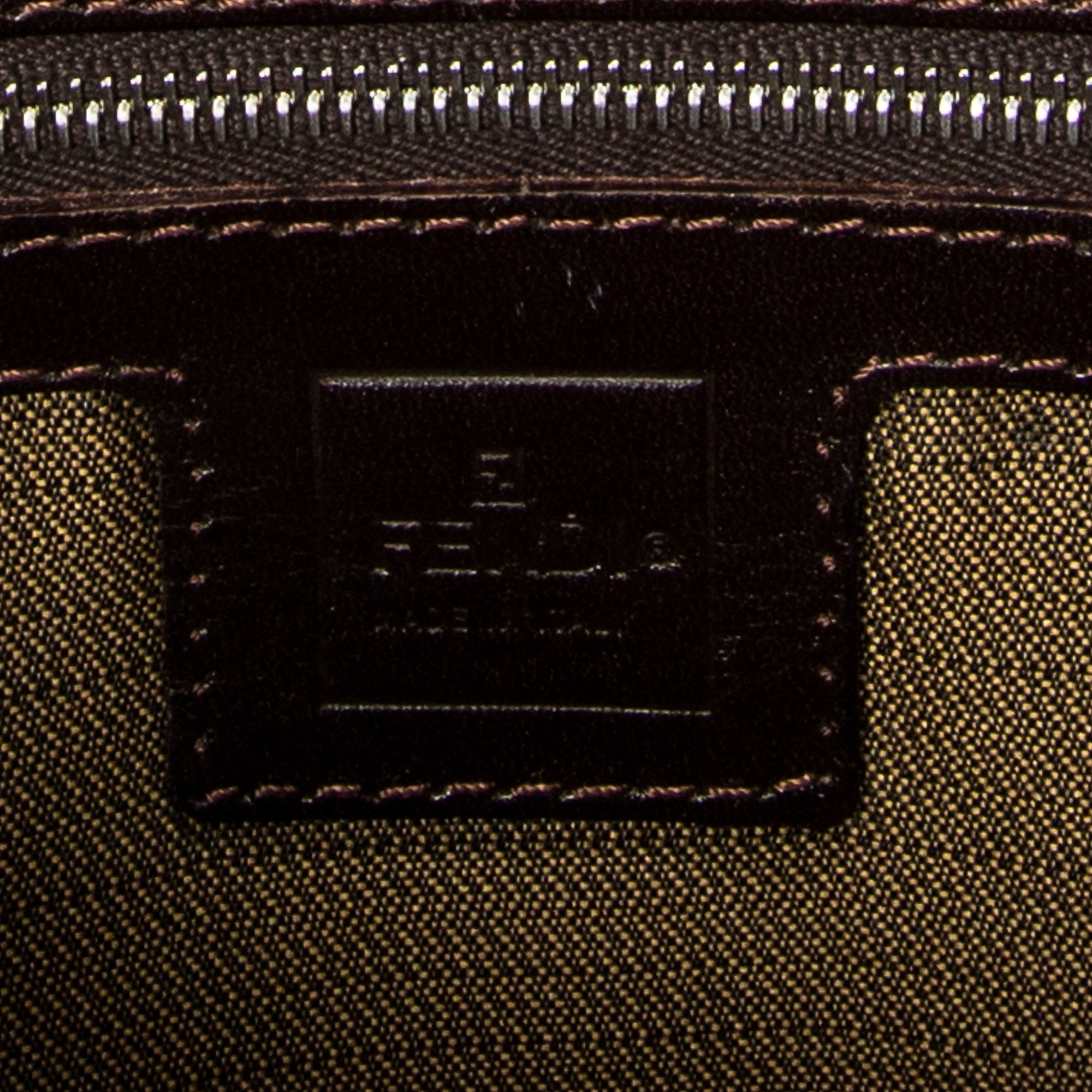 Shoulder Bag Baguette Brown Zucca Canvas