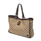 Shoulder Bag Large Abbey D-Ring Tote Brown Monogrammed Canvas