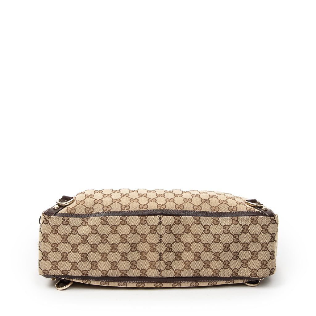 Shoulder Bag Large Abbey D-Ring Tote Brown Monogrammed Canvas
