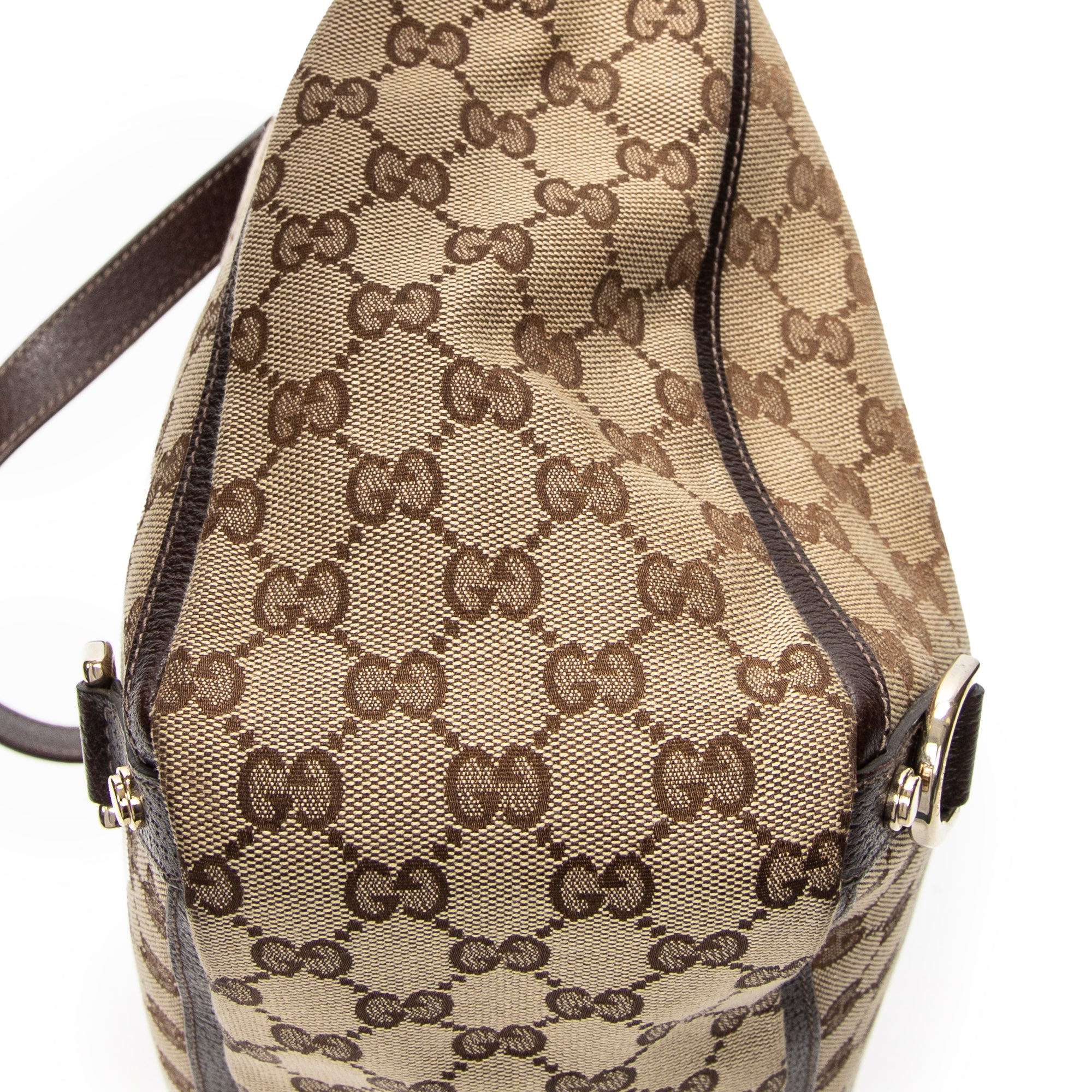 Shoulder Bag Large Abbey D-Ring Tote Brown Monogrammed Canvas