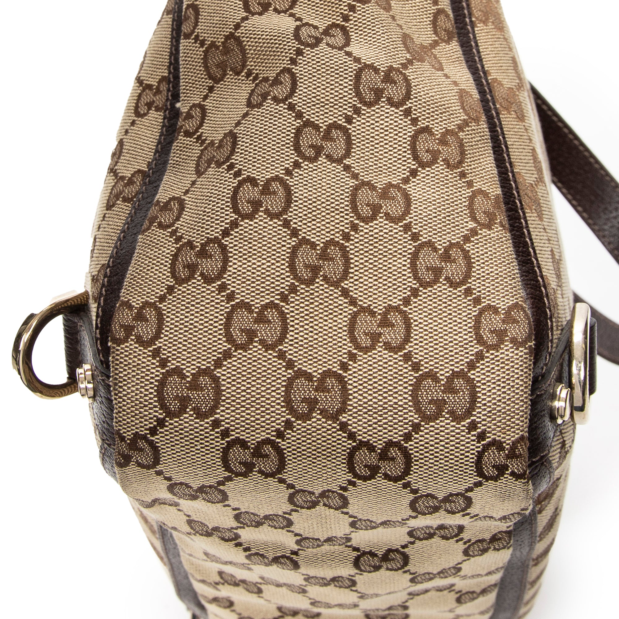 Shoulder Bag Large Abbey D-Ring Tote Brown Monogrammed Canvas