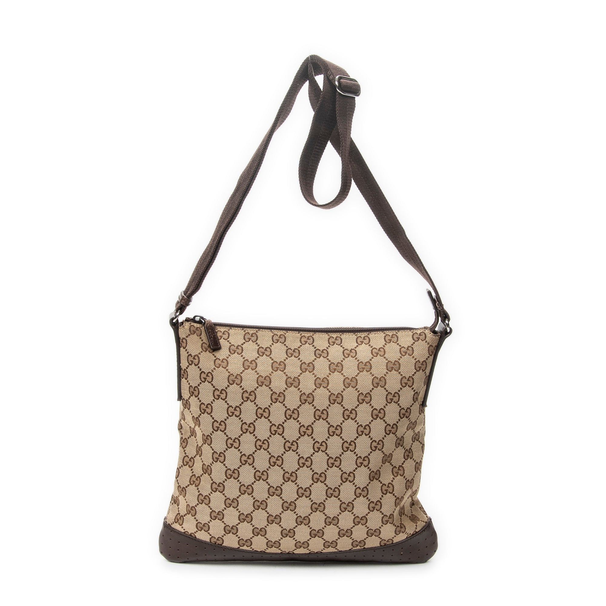 Shoulder Bag Medium Messenger Brown Monogrammed Canvas