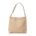 Bolso de Hombro Hobo Beige Lona Monogrammed
