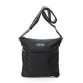 Bolso de Hombro Pequeño Web Flat Messenger Lona de Nailon Monogramada Negra
