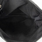 Bolso de Hombro Pequeño Web Flat Messenger Lona de Nailon Monogramada Negra