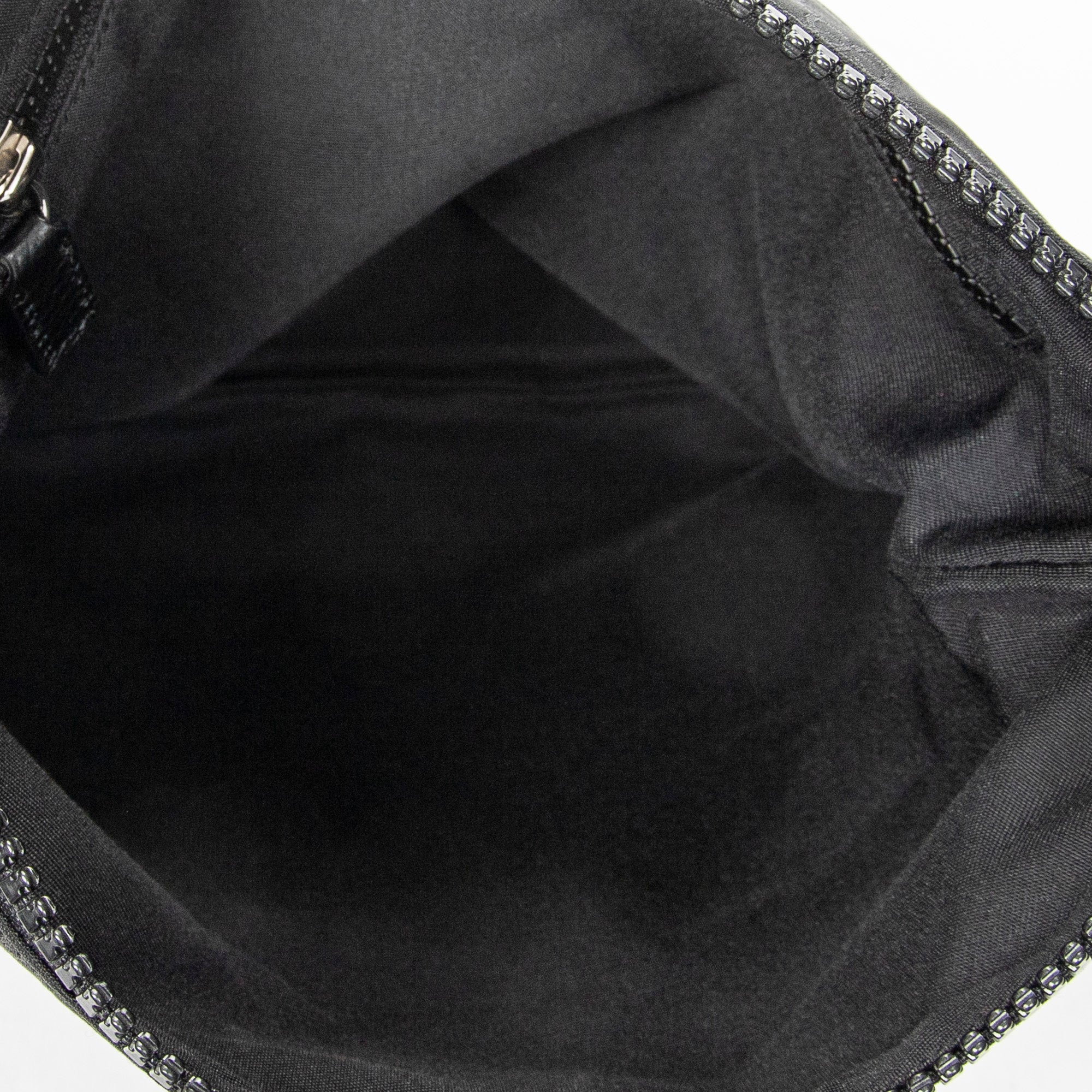 Bolso de Hombro Pequeño Web Flat Messenger Lona de Nailon Monogramada Negra