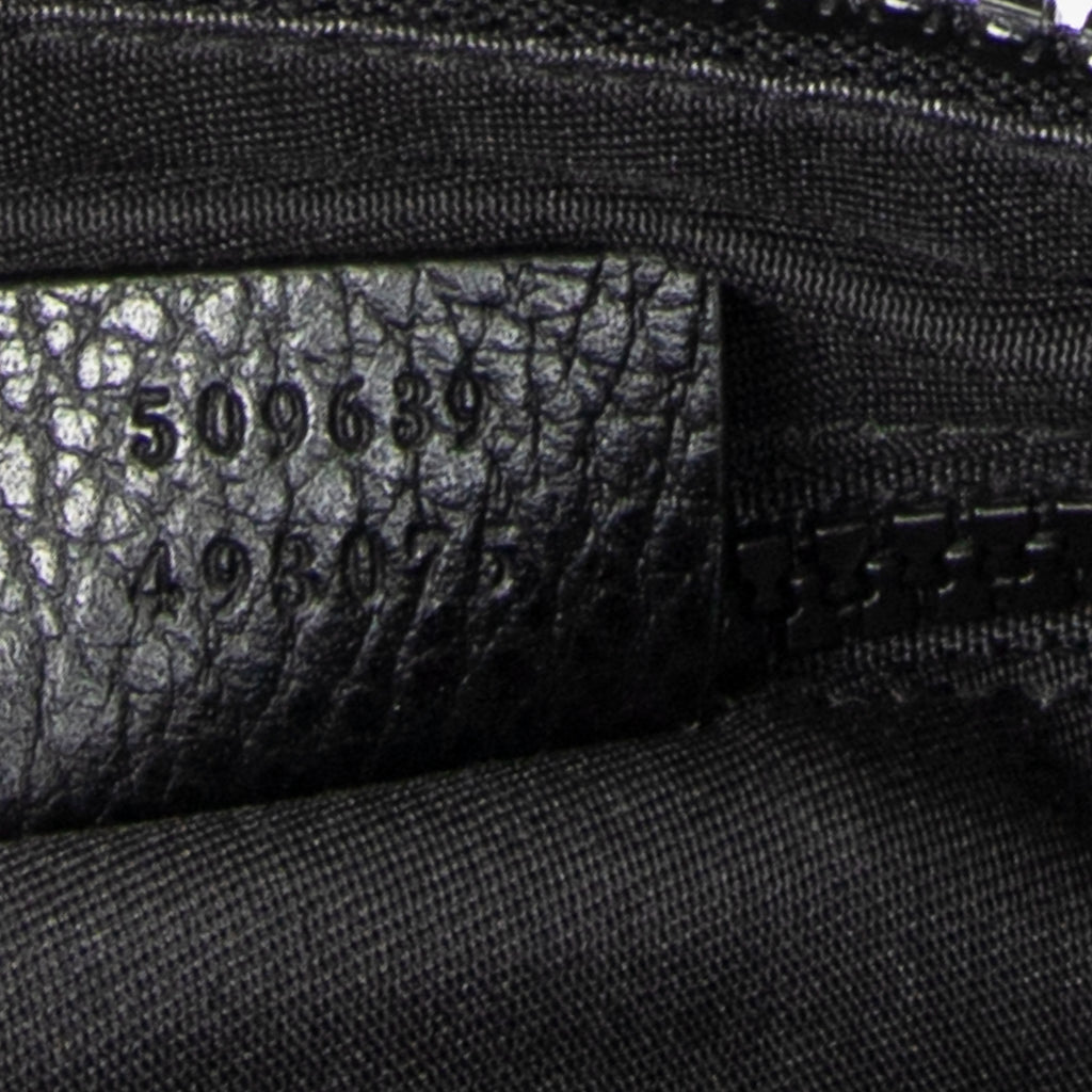 Shoulder Bag Small Web Flat Messenger Black Monogrammed Nylon Canvas