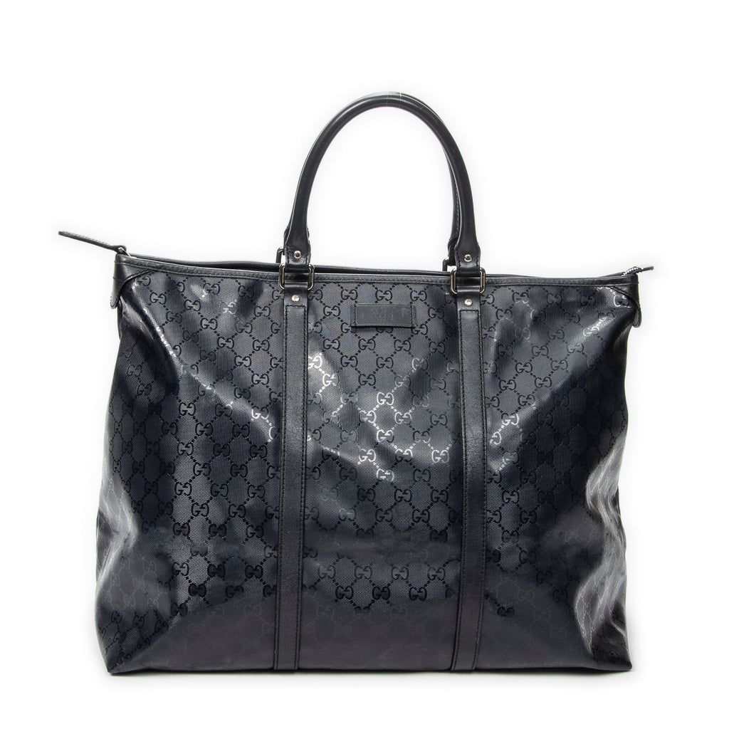 Handbag Medium Joy Tote Navy Guccissima Imprint Coated Canvas