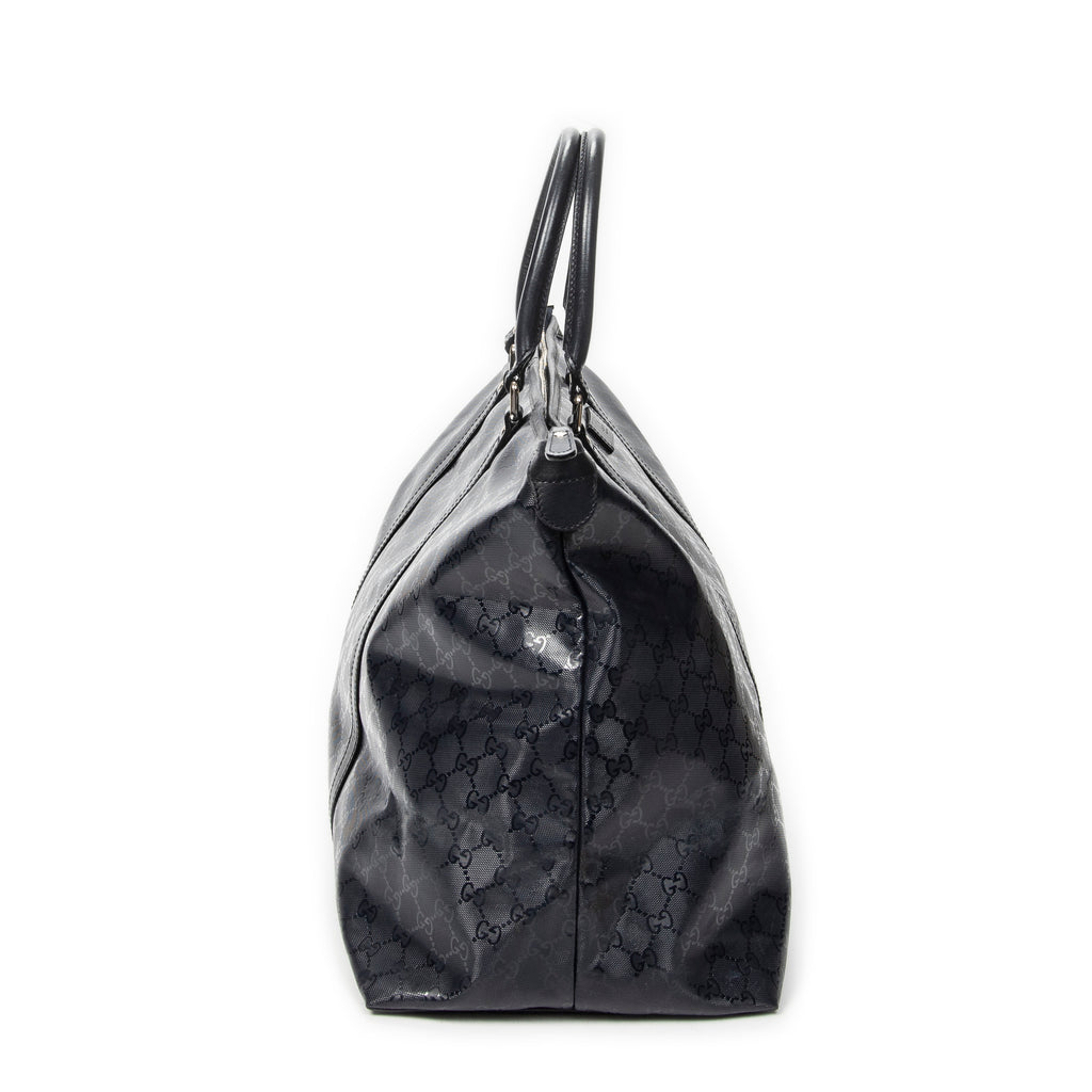 Handbag Medium Joy Tote Navy Guccissima Imprint Coated Canvas