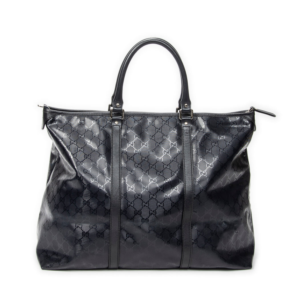 Handbag Medium Joy Tote Navy Guccissima Imprint Coated Canvas