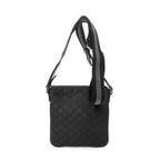 Bandolera Pequeña Web Plana Negra Lona de Nylon Monogramada