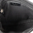 Bandolera Pequeña Web Plana Negra Lona de Nylon Monogramada