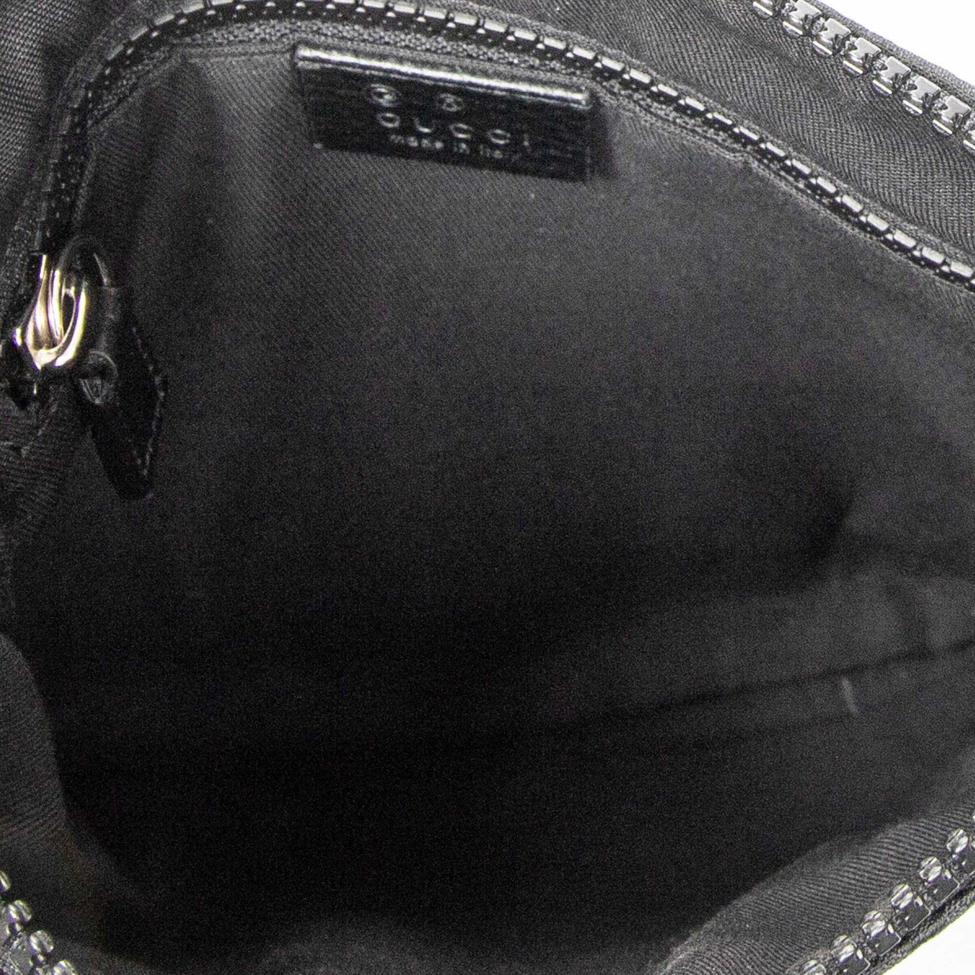 Bandolera Pequeña Web Plana Negra Lona de Nylon Monogramada