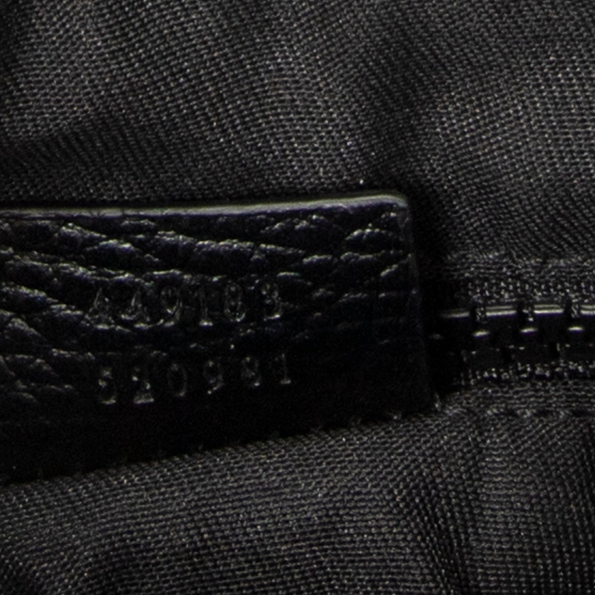 Shoulder Bag Mini Web Flat Messenger Black Monogrammed Nylon Canvas